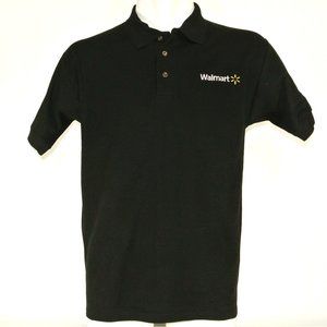 WALMART Manager Associate Employee Uniform Men's Black Polo Shirt Size M